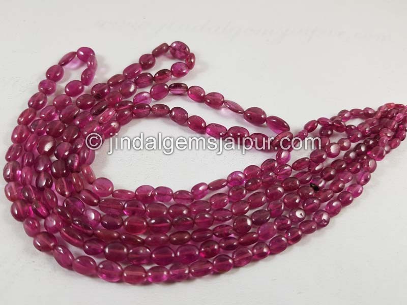 Rubellite Smooth Oval Beads